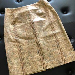 Vegan Snakeskin Pencil Skirt